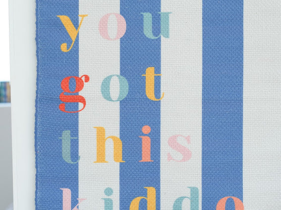 you got this stripe recycled wall hanging