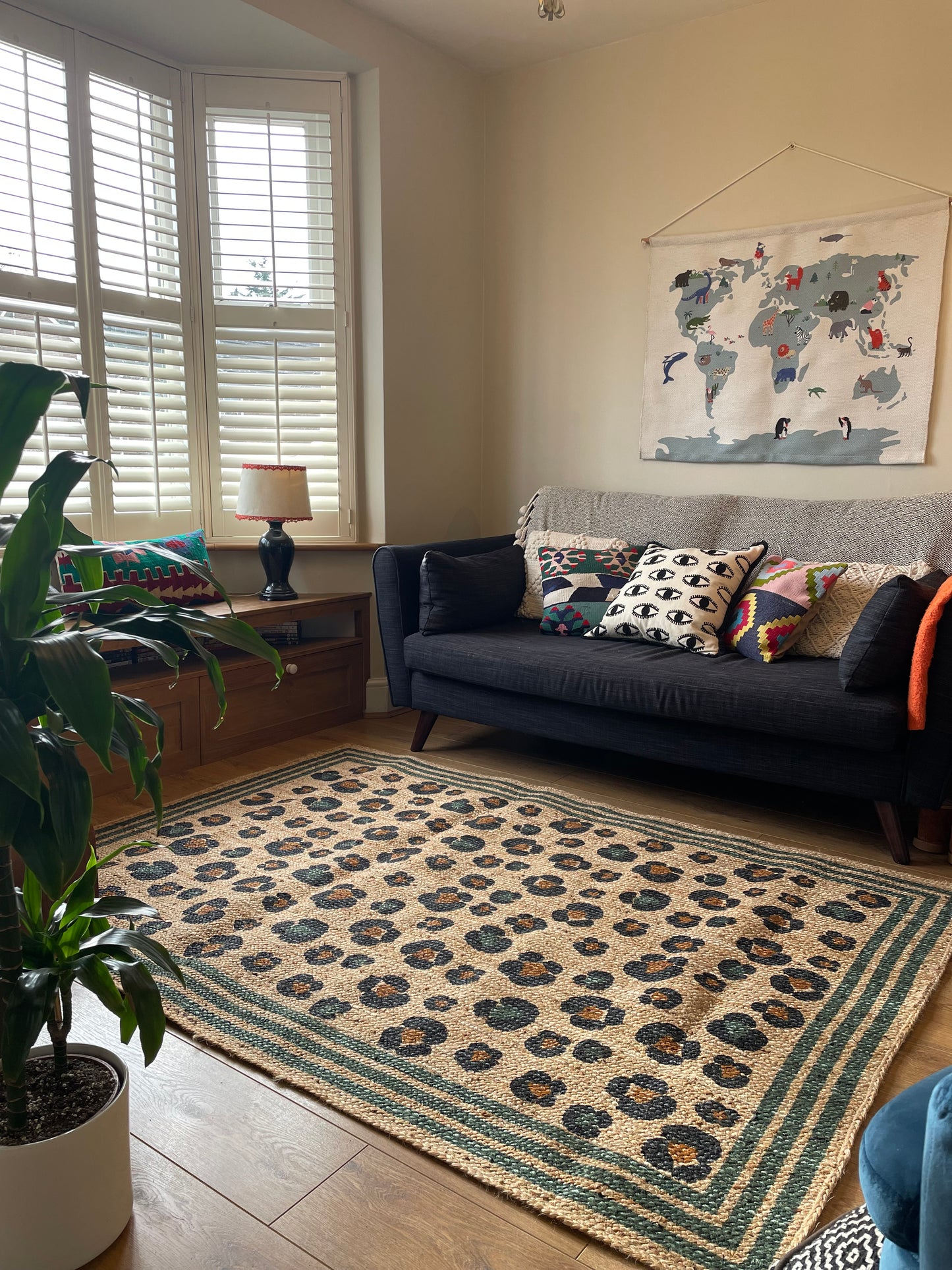 jute leopard stripe rug