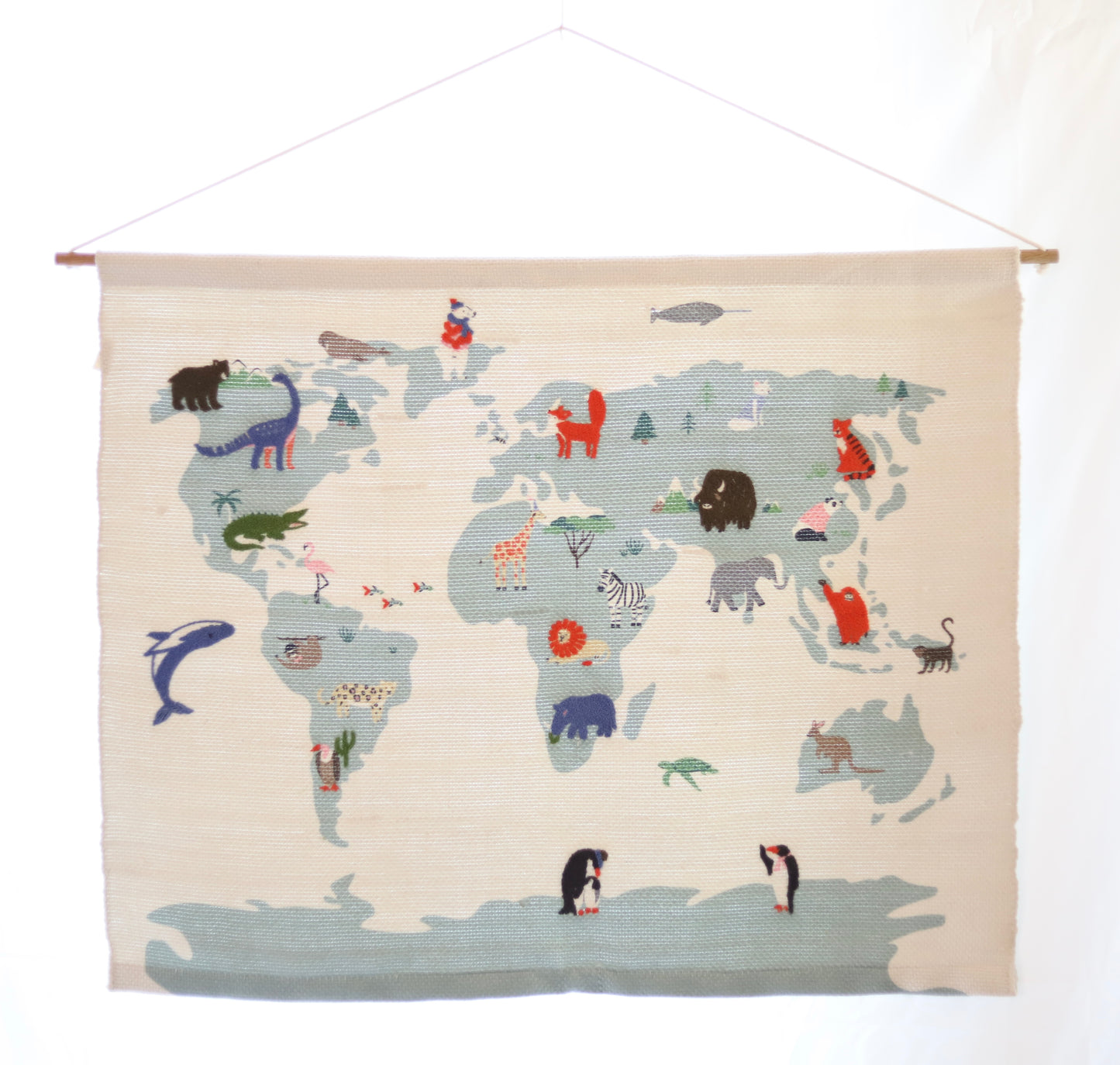 atlas recycled embroidered wall hanging