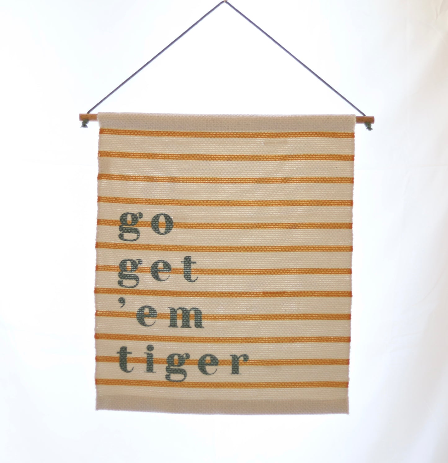 tiger stripe recycled wall hanging