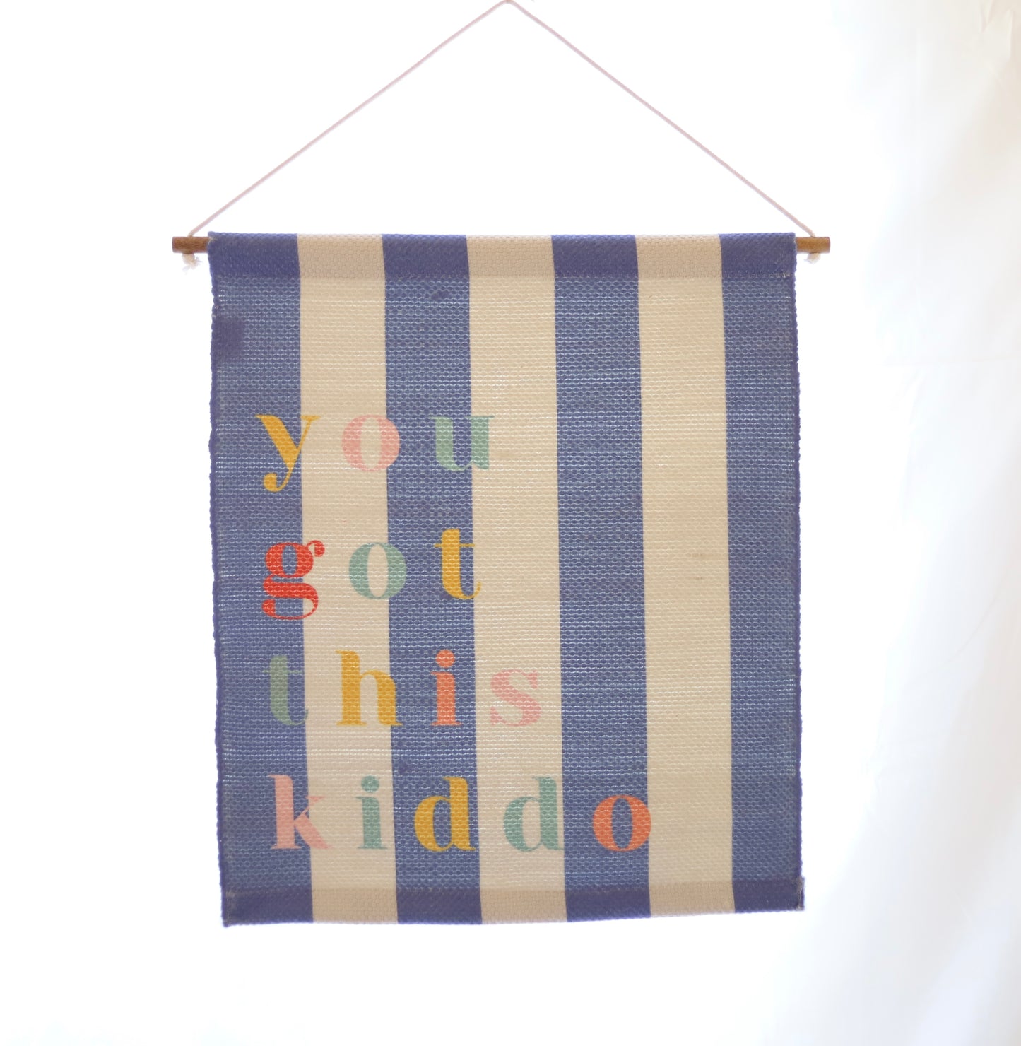 you got this stripe recycled wall hanging