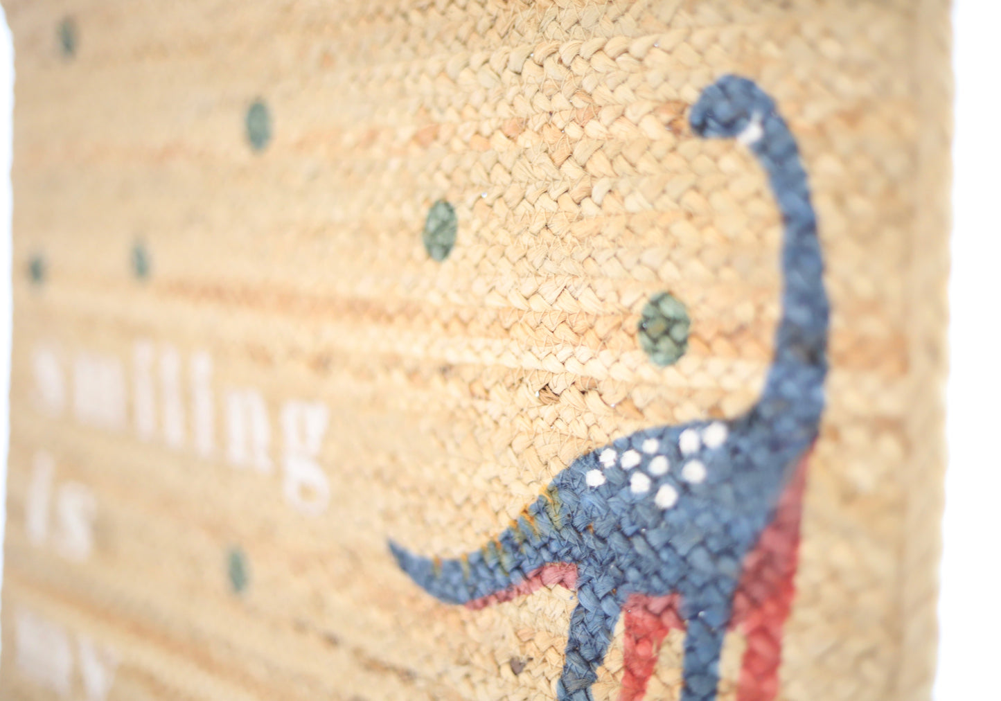 dinosaur jute wall hanging