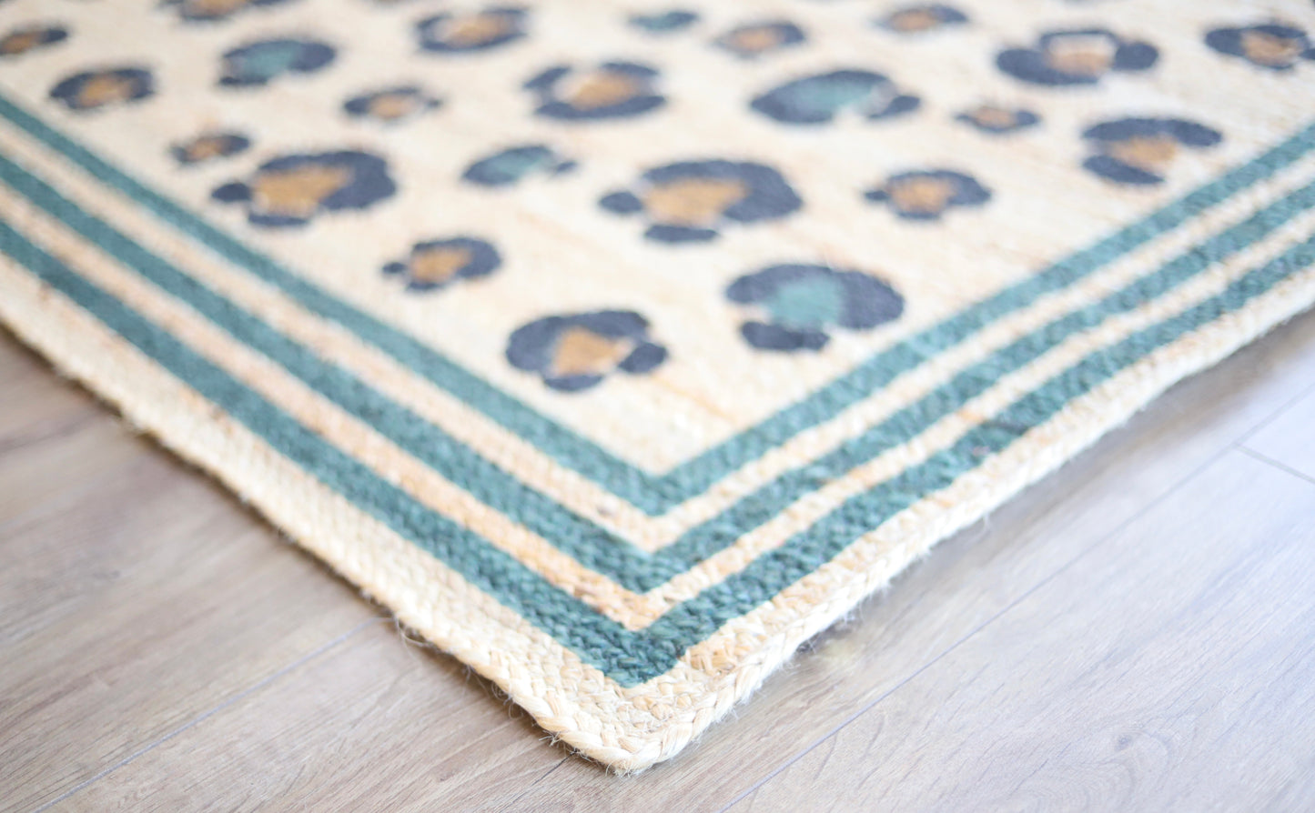 jute leopard stripe rug