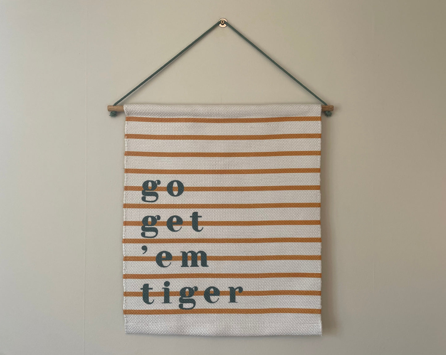tiger stripe recycled wall hanging