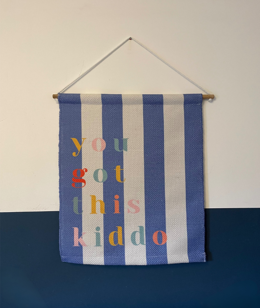 you got this stripe recycled wall hanging