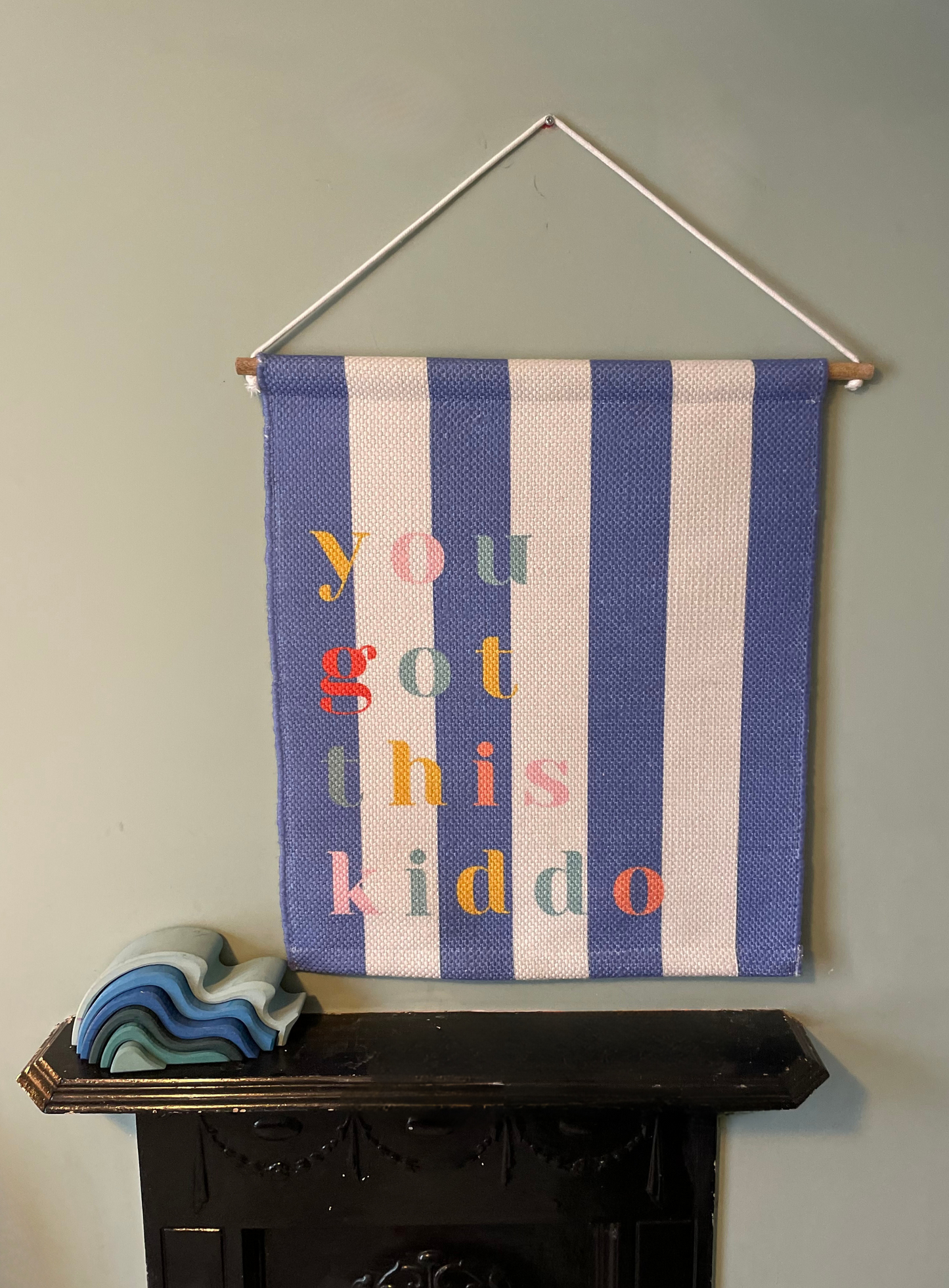 you got this stripe recycled wall hanging