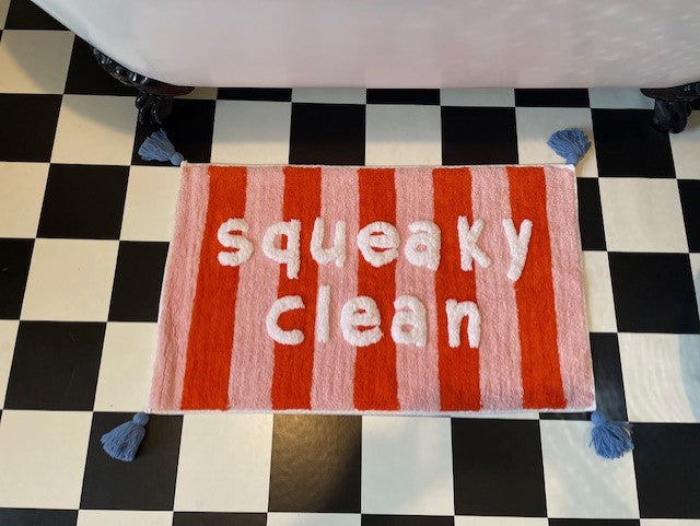 squeaky clean stripe bath mat