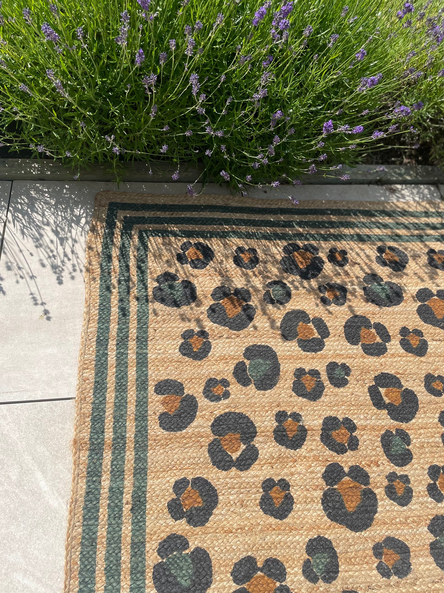 jute leopard stripe rug