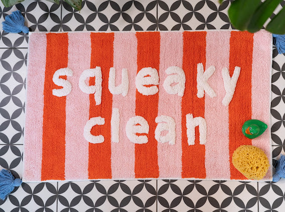squeaky clean stripe bath mat