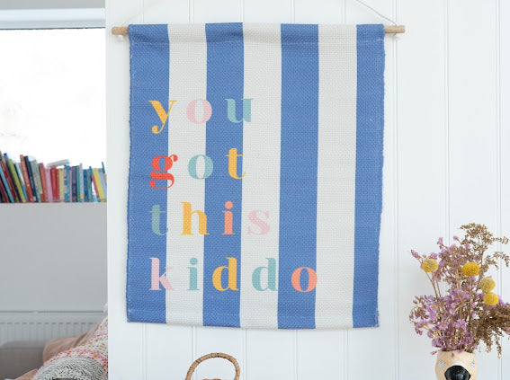 you got this stripe recycled wall hanging