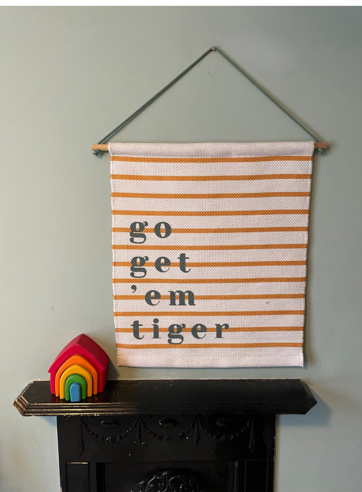 tiger stripe recycled wall hanging